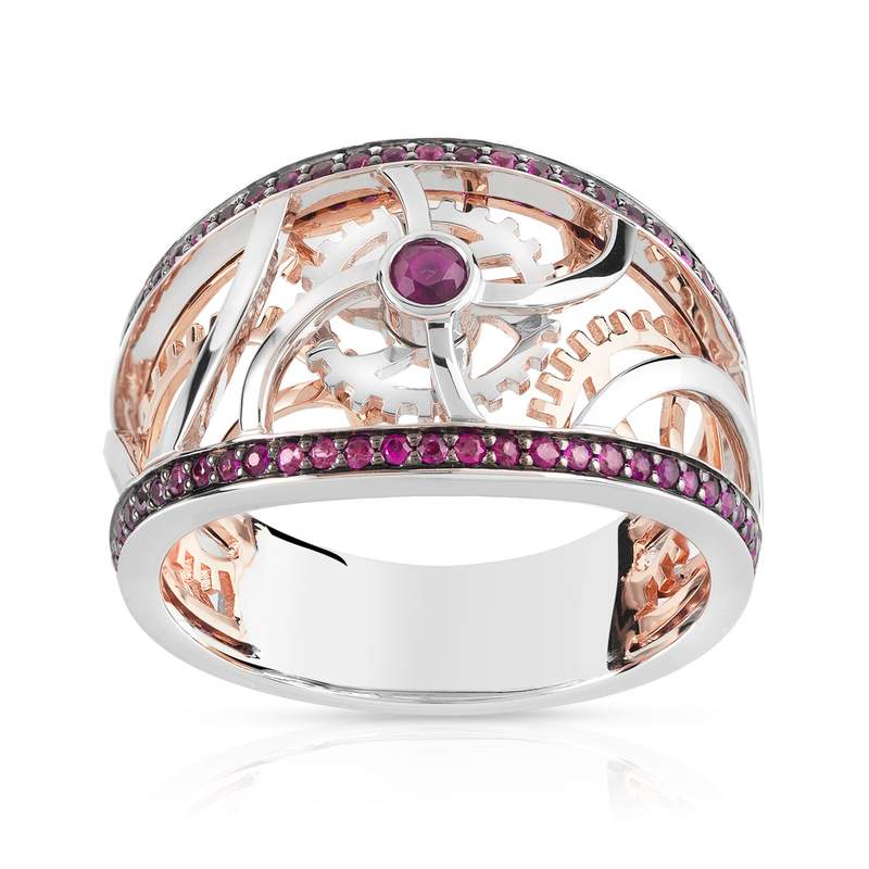 Bague Vesontio 2 ors 750 rubis 0,5 carat - vue 1
