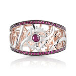 Bague Vesontio 2 ors 750 rubis 0,5 carat - vue 3