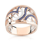 Bague Vesontio 2 ors 750 saphirs 0,20 carat - vue 1
