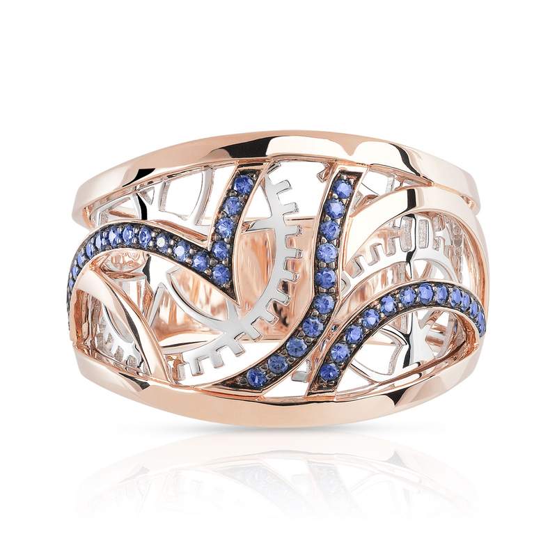 Bague Vesontio 2 ors 750 saphirs 0,20 carat - vue 3