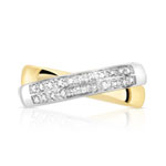 Bague 2 ors 750 diamant - vue 3