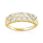 Bague or 750 2 tons diamants - vue 1