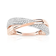 Bague 2 ors 750 diamant