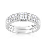 Bague et alliance 1/2 tour 2 ors 750 diamant - vue 1