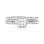 Ring en trouwring 1/2 draai 2 goud 750 diamant - bekijk 3