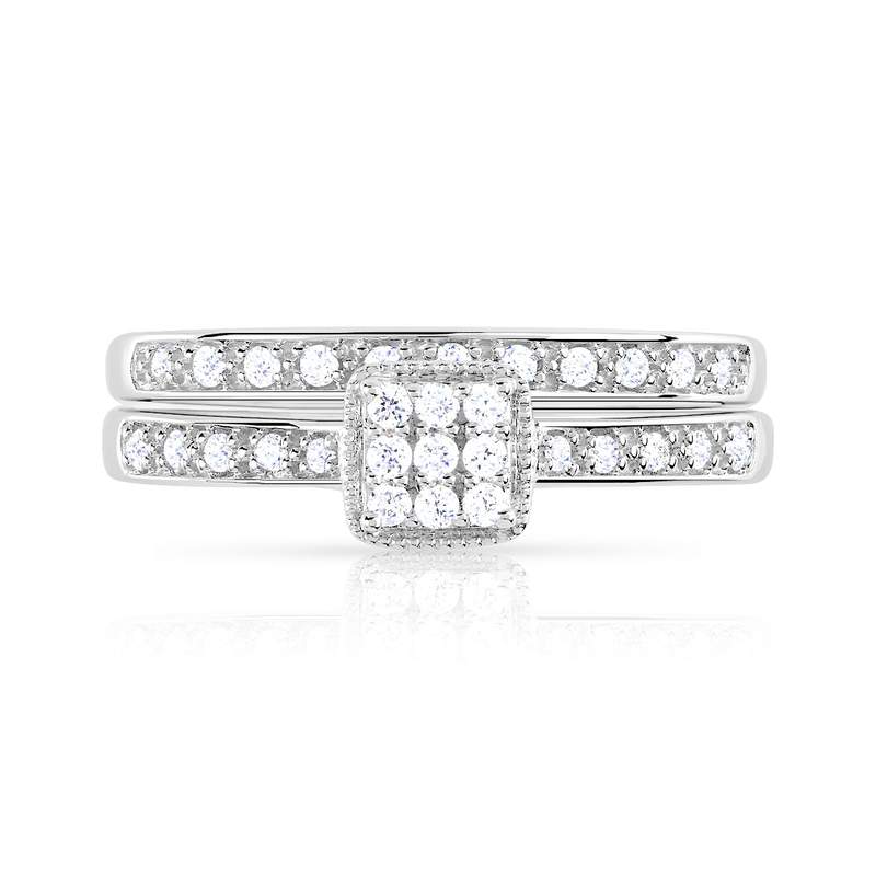 Bague et alliance 1/2 tour 2 ors 750 diamant - vue 3