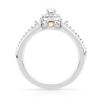 Bague et alliance 1/2 tours 2 ors 750 diamant - vue 2