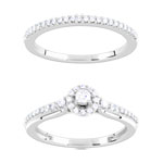 Bague et alliance 1/2 tours 2 ors 750 diamant - vue D1