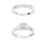 Ring en trouwring 1/2 beurten 2 goud 750 diamant - bekijk D1