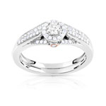 Bague et alliance 1/2 tour 2 ors 750 diamant - vue 1