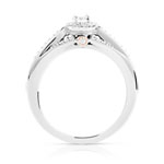 Bague et alliance 1/2 tour 2 ors 750 diamant - vue 2