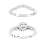 Bague et alliance 1/2 tour 2 ors 750 diamant - vue D1