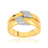 Bague 2 ors 750 diamants
