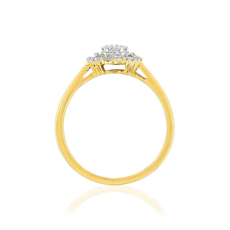 Bague or 750 2 tons diamants - vue 2