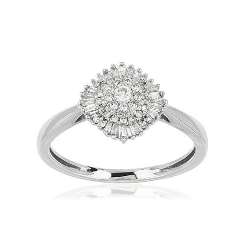 Bague or blanc 750 diamant