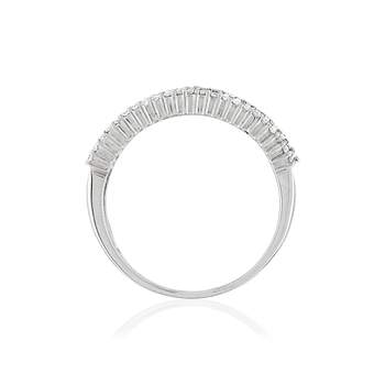 Bague or blanc 750 rubis diamant