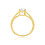 Solitaire or 750 jaune diamant - vue 2