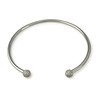 Bracelet rigide or 750 blanc diamant - vue V1