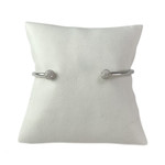 Bracelet rigide or 750 blanc diamant - vue 2