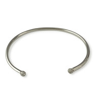 Bracelet rigide or 750 blanc diamant