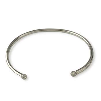 Stijf gouden armband 750 witte diamant