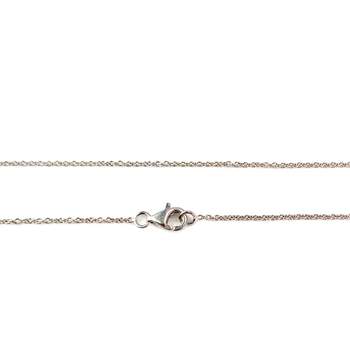 750 witgouden saffieren en diamanten collier