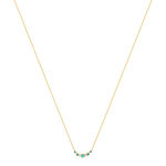 Collier or 750 jaune émeraude et diamant - vue 2