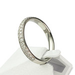 Alliance platine 950 demi tour diamant - vue 2