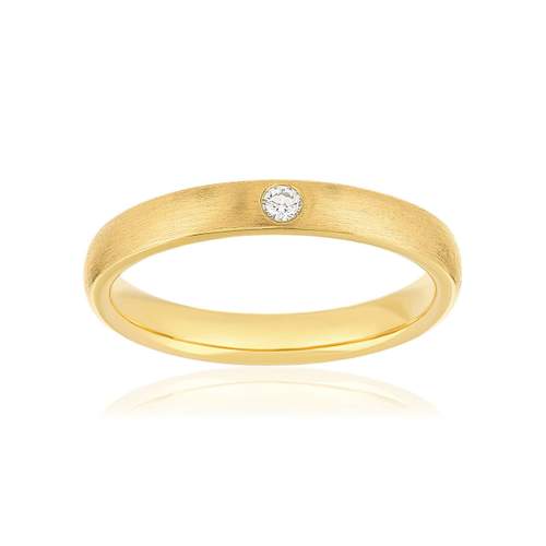 Alliance or 750 jaune diamant