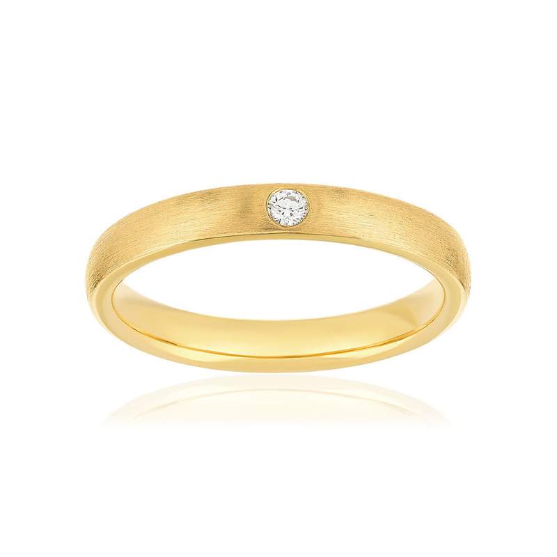 Alliance or 750 jaune diamant - vue 1