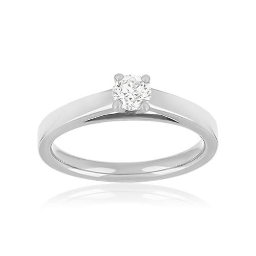 Bague solitaire platine 950 diamant 30/100e de carat
