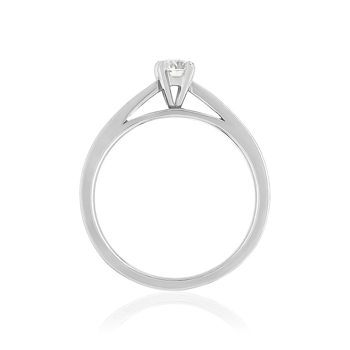 Bague solitaire platine 950 diamant 30/100e de carat - vue 2