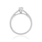 Bague solitaire platine 950 diamant 30/100e de carat - vue 2