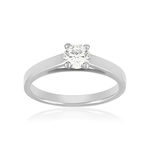 Bague solitaire platine 950 diamant 50/100e de carat - vue 1
