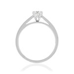 Bague solitaire platine 950 diamant 50/100e de carat - vue 2