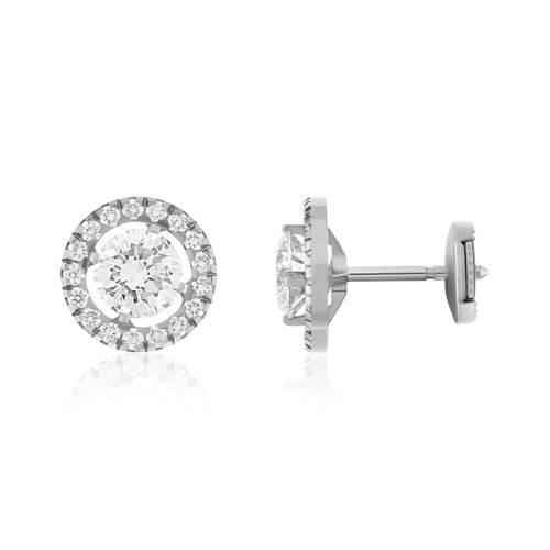 750 white gold diamond earrings