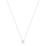 Collier or blanc 750 diamants 42 cm - vue 2