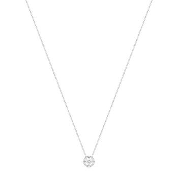 Collier or blanc 750 diamants 42 cm