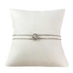 Bracelet or 750 blanc diamant - vue 1