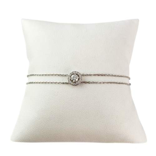 Bracelet or 750 blanc diamant