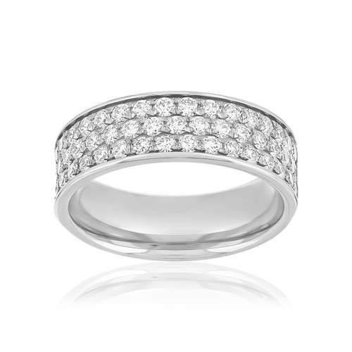 750 witgouden diamanten trouwring