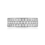 Alliance demi-tour or 750 blanc diamant - vue 3