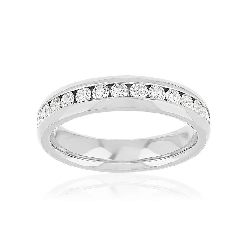Alliance or 750 blanc diamant 1 carat - vue 1