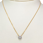 Collier 2 ors 750 diamant - vue 2