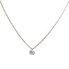 Collier or 750 blanc diamant - vue V1