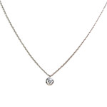 Collier or 750 blanc diamant - vue 1