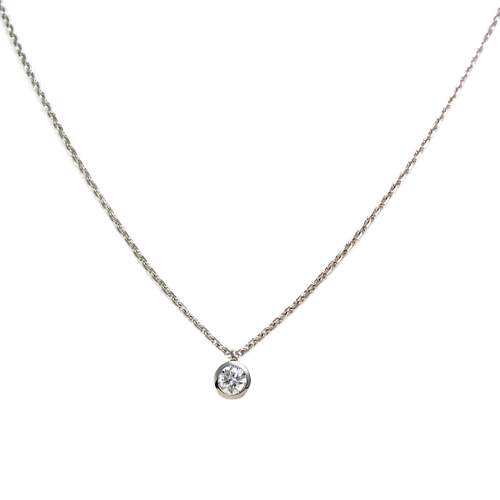 Collier or 750 blanc diamant