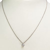 Collier or 750 blanc diamant - vue V2