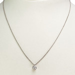 Collier or 750 blanc diamant - vue 2
