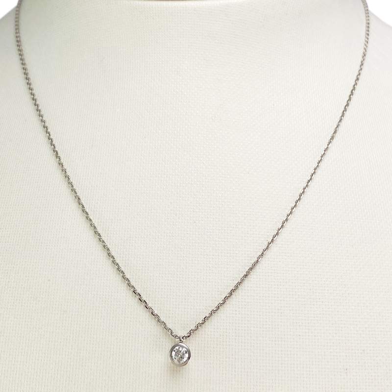 Collier or 750 blanc diamant - vue 2